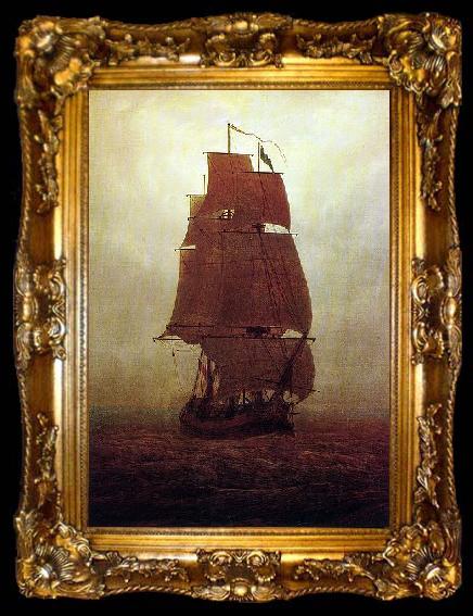 framed  Caspar David Friedrich Segelschiff, ta009-2